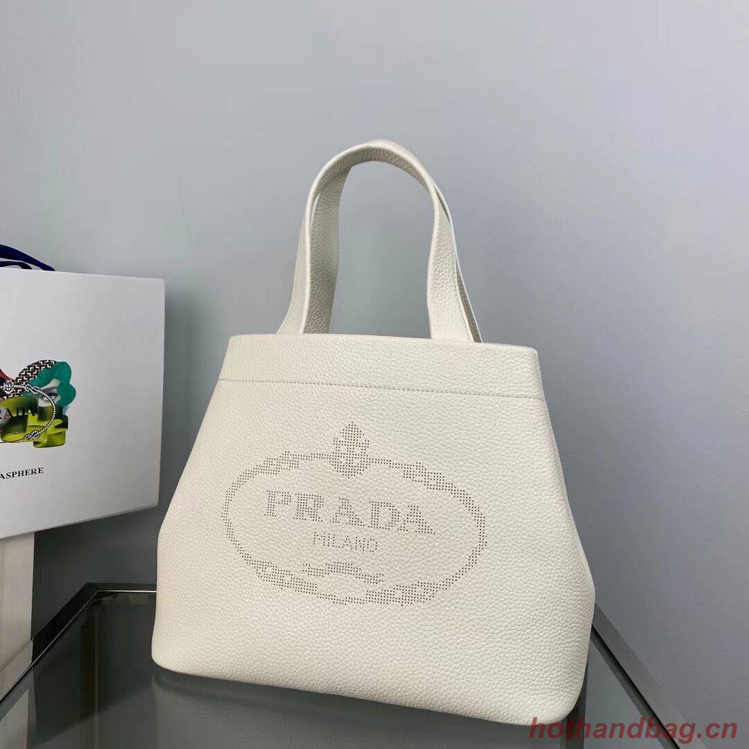 Prada leather tote bag 1AG833 white Prada leather tote bag 1AG833 white