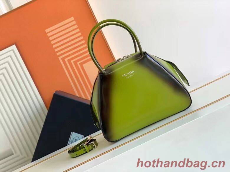 Prada leather tote bag 1BD663A green