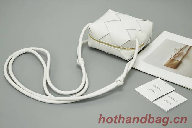 Bottega Veneta Mini Cassette Camera Bag 701915 white