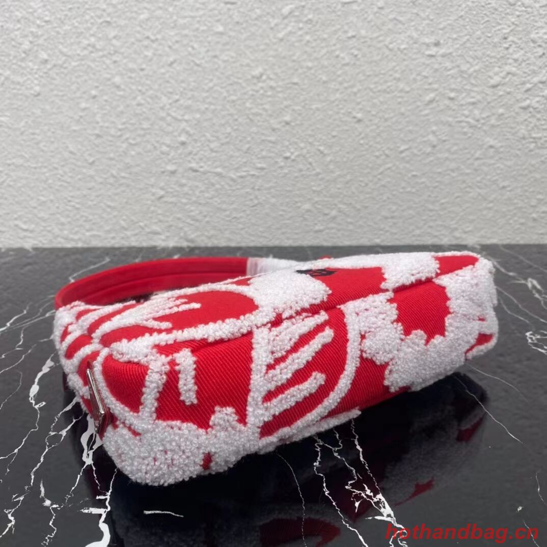 Prada Re-Edition 2000 embroidered drill mini bag 1NE515 red Prada Re-Edition 2000 embroidered drill mini bag 1NE515 red