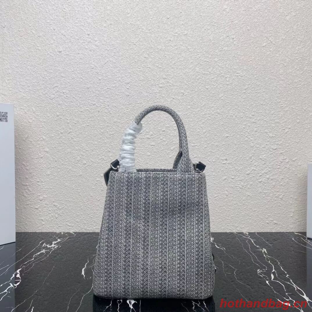 Prada SMALL SHOPPING BAG 1AV333 Black&grey Prada SMALL SHOPPING BAG 1AV333 Black&grey