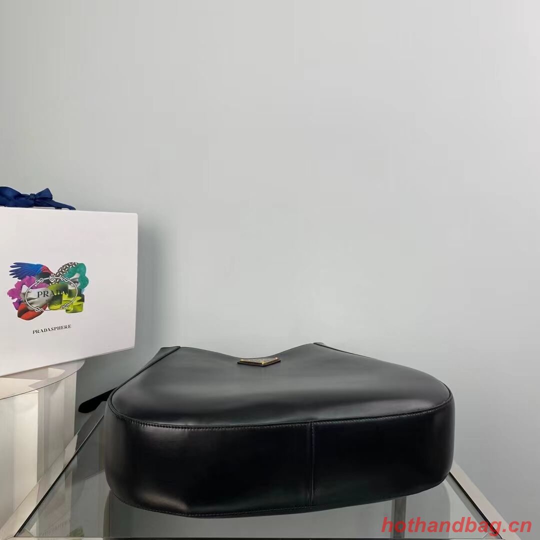 Prada leather shoulder bag 1AC281 black Prada leather shoulder bag 1AC281 black