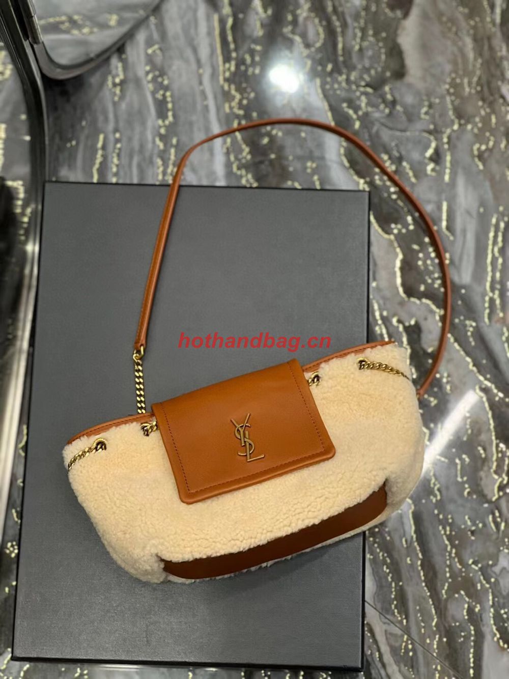 SAINT LAUREN LE MAILLON BUCKET BAG IN SUEDE Y667738 brown SAINT LAUREN LE MAILLON BUCKET BAG IN SUEDE Y667738 brown