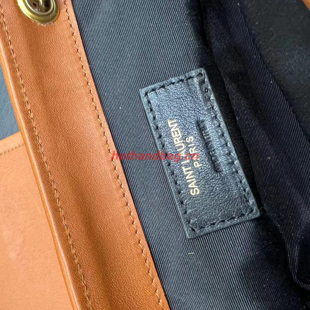 SAINT LAUREN LE MAILLON BUCKET BAG IN SUEDE Y667738 brown SAINT LAUREN LE MAILLON BUCKET BAG IN SUEDE Y667738 brown