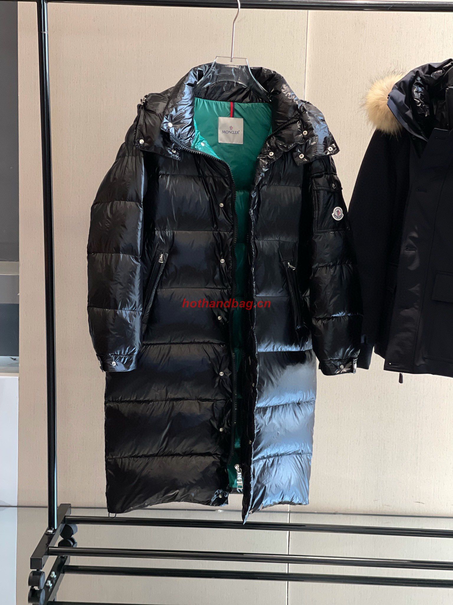 Moncler Women Style Top Quality Long Down Coat MC302719 Black Moncler Women Style Top Quality Long Down Coat MC302719 Black
