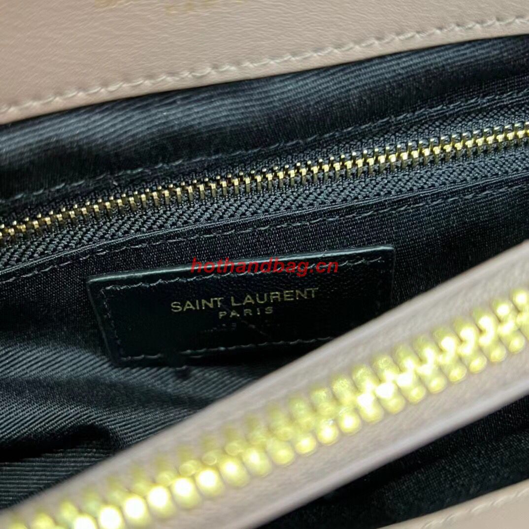 SAINT LAURENT LOULOU CHAIN BAG IN QUILTED Y SUEDE 487216 TAUPE SAINT LAURENT LOULOU CHAIN BAG IN QUILTED Y SUEDE 487216 TAUPE