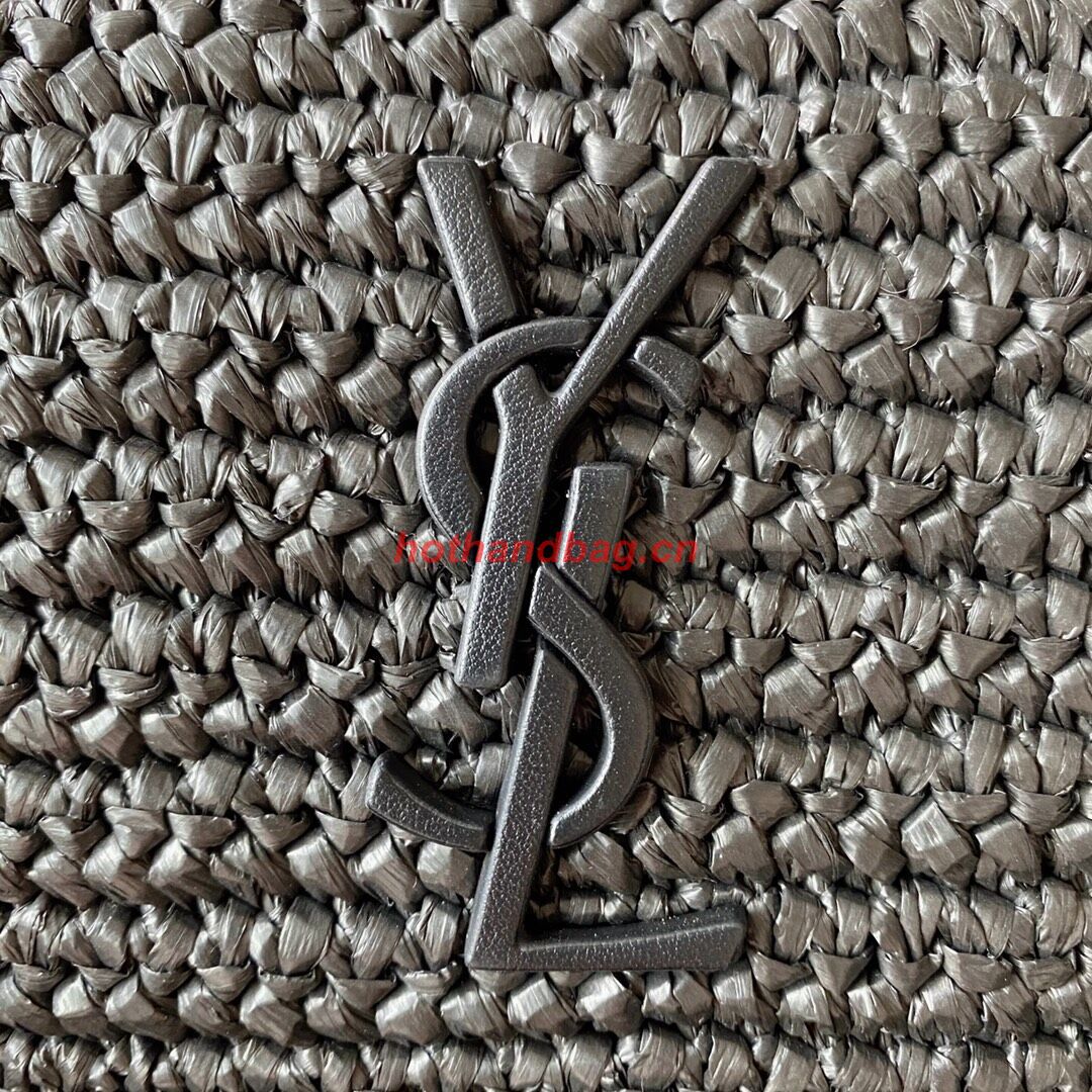 SAINT LAURENT NIKI MEDIUM CHAIN BAG IN RAFFIA 498894 BLACK SAINT LAURENT NIKI MEDIUM CHAIN BAG IN RAFFIA 498894 BLACK