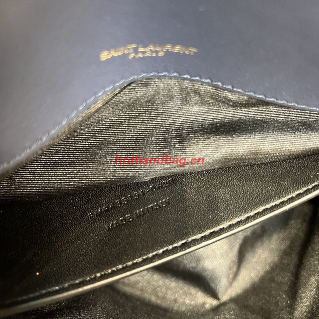 SAINT LAURENT NIKI SMALL CHAIN BAG IN RAFFIA 498892 blue SAINT LAURENT NIKI SMALL CHAIN BAG IN RAFFIA 498892 blue