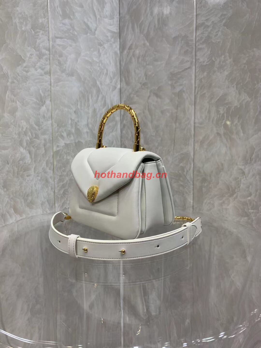 Bvlgari Serpenti Forever leather crossbody bag B282923 white Bvlgari Serpenti Forever leather crossbody bag B282923 white