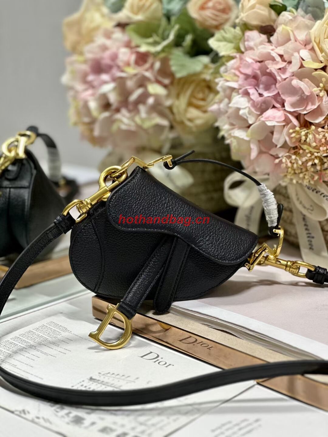 DIOR MICRO SADDLE BAG Antique Goatskin S5685CC black DIOR MICRO SADDLE BAG Antique Goatskin S5685CC black