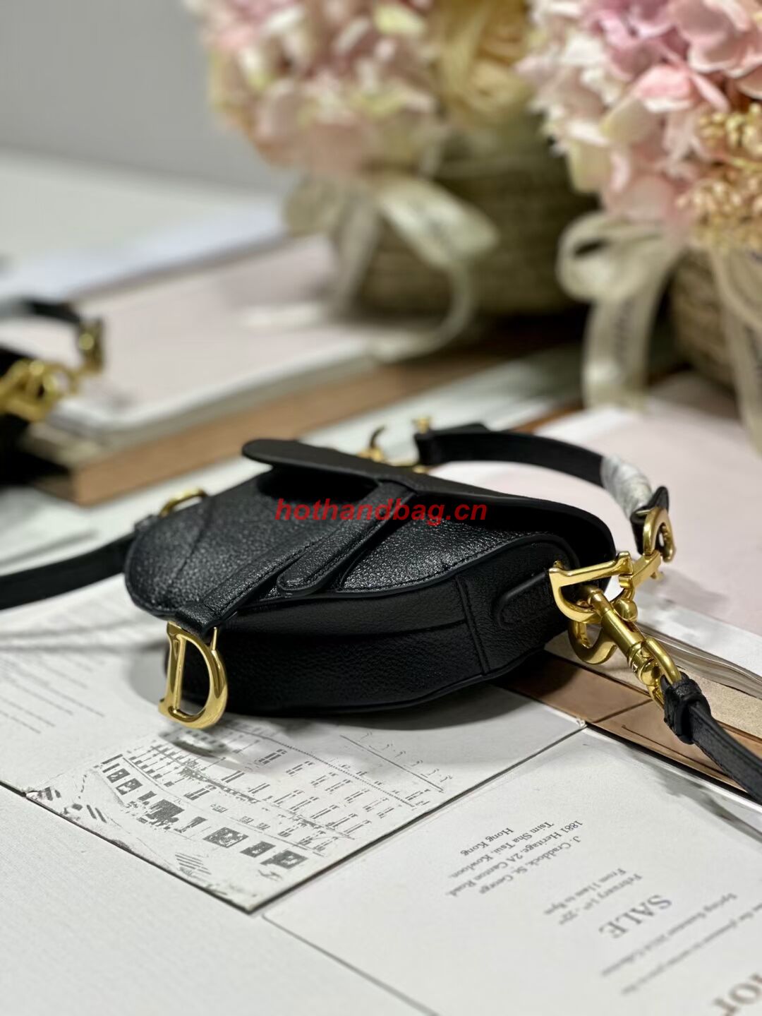 DIOR MICRO SADDLE BAG Antique Goatskin S5685CC black DIOR MICRO SADDLE BAG Antique Goatskin S5685CC black