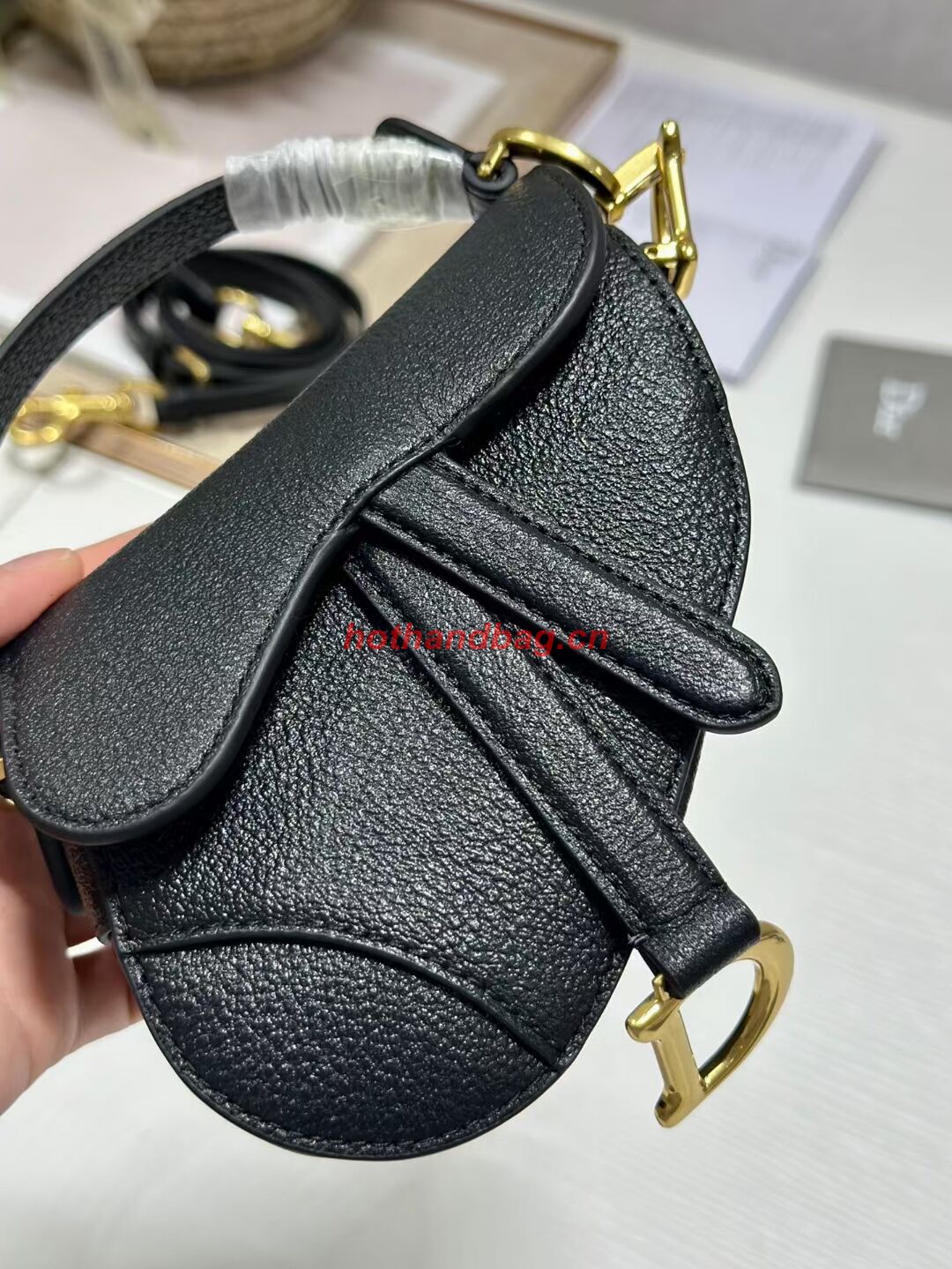 DIOR MICRO SADDLE BAG Antique Goatskin S5685CC black DIOR MICRO SADDLE BAG Antique Goatskin S5685CC black