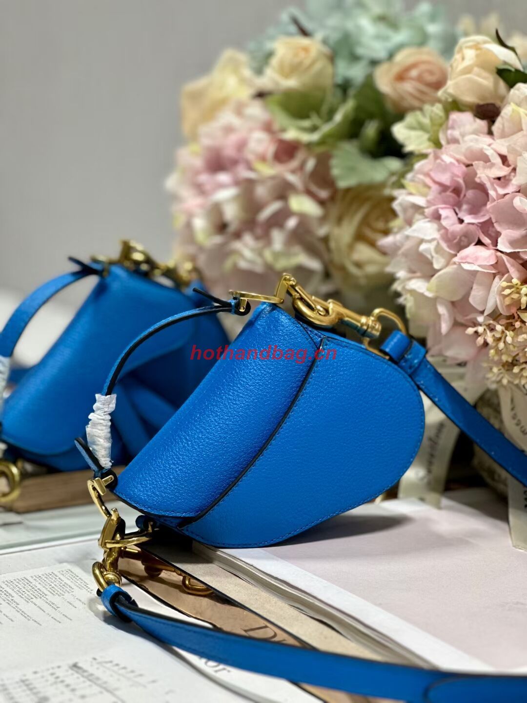 DIOR MICRO SADDLE BAG Antique Goatskin S5685CC blue DIOR MICRO SADDLE BAG Antique Goatskin S5685CC blue