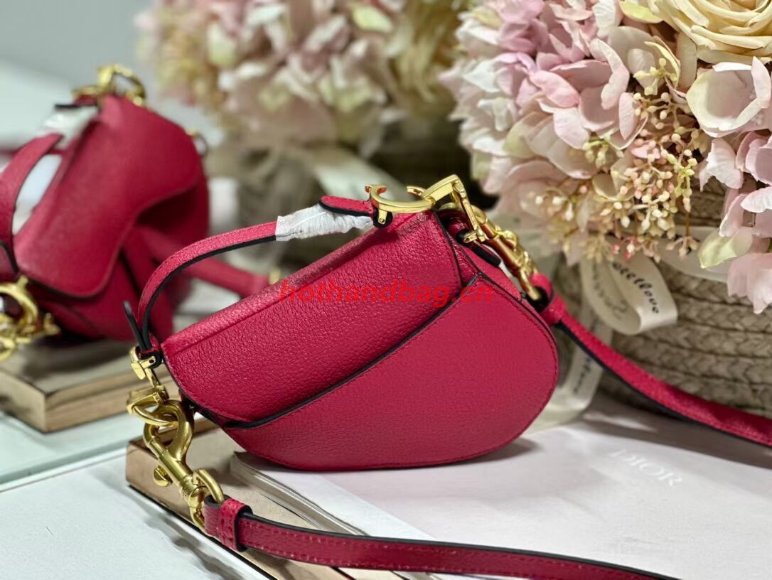 DIOR MICRO SADDLE BAG Antique Goatskin S5685CC red DIOR MICRO SADDLE BAG Antique Goatskin S5685CC red