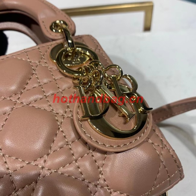 MICRO LADY DIOR BAG Rose Des Vents Cannage Lambskin S0856ON