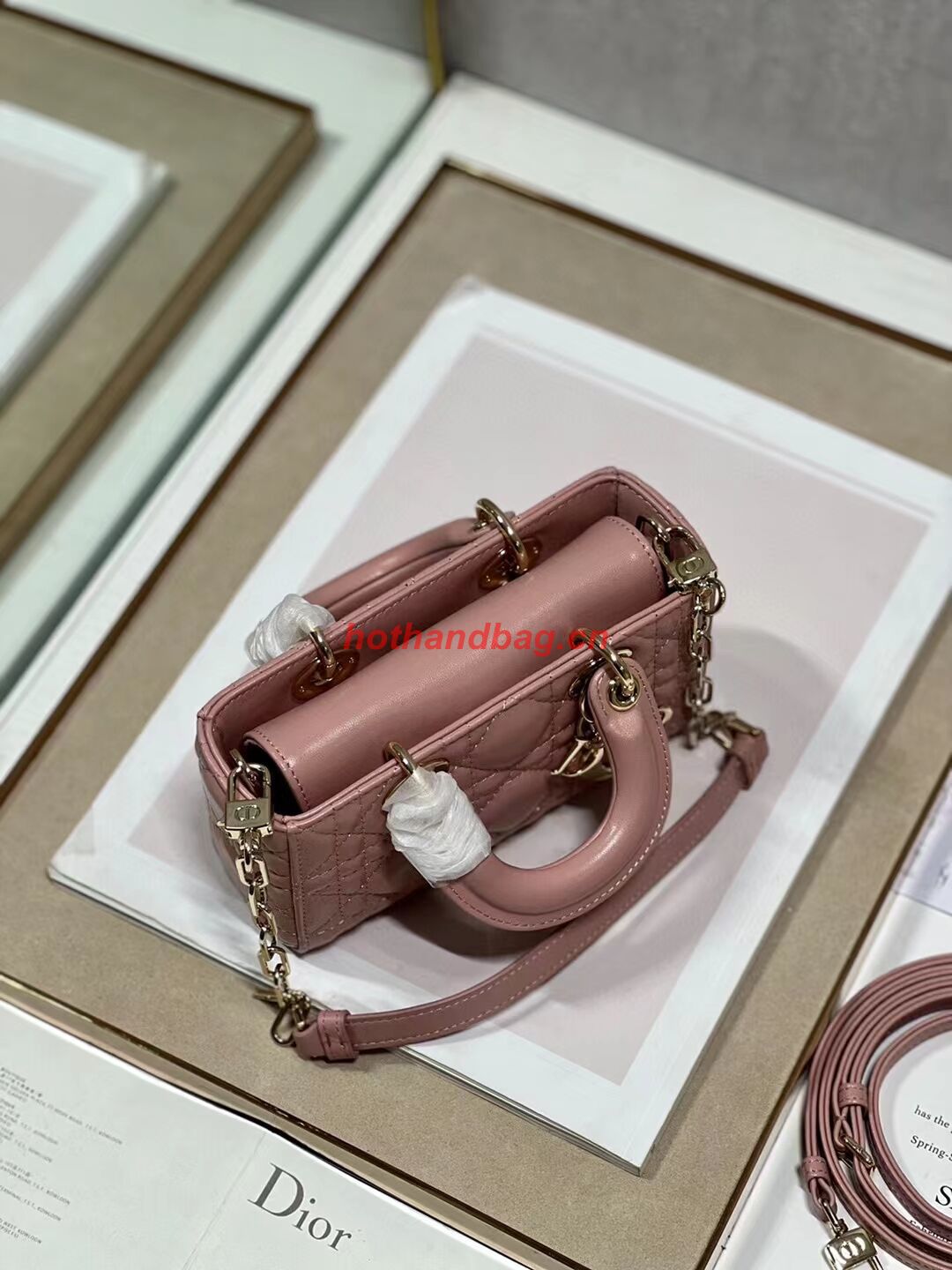 DIOR MICRO LADY D-JOY BAG Cannage Lambskin S0910 pink DIOR MICRO LADY D-JOY BAG Cannage Lambskin S0910 pink