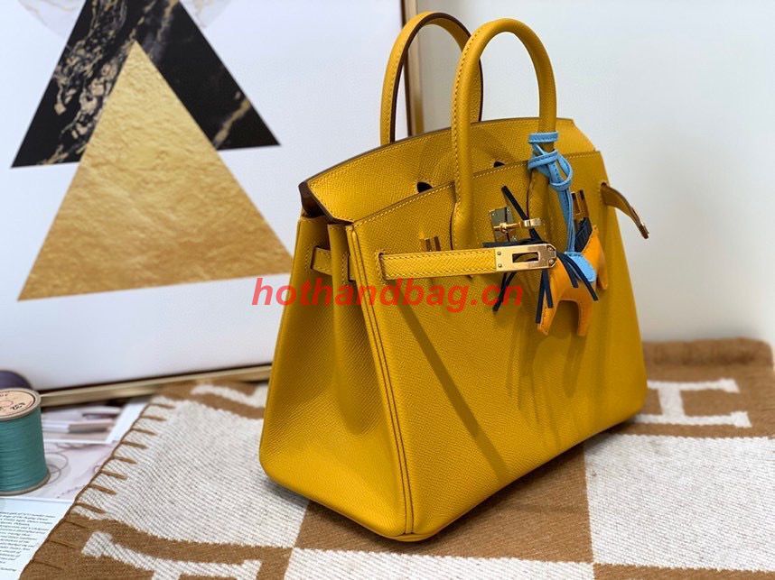Hermes Birkin Bag Original Epsom Leather 30CM 17825 Amber Yellow Hermes Birkin Bag Original Epsom Leather 30CM 17825 Amber Yellow