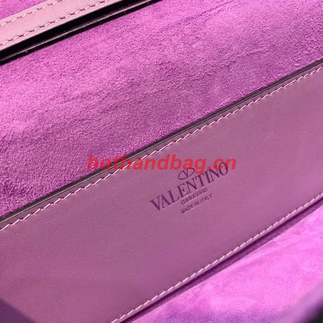 VALENTINO MINI LOCO imitation crystal shoulder bag WB0K53SL dark purple