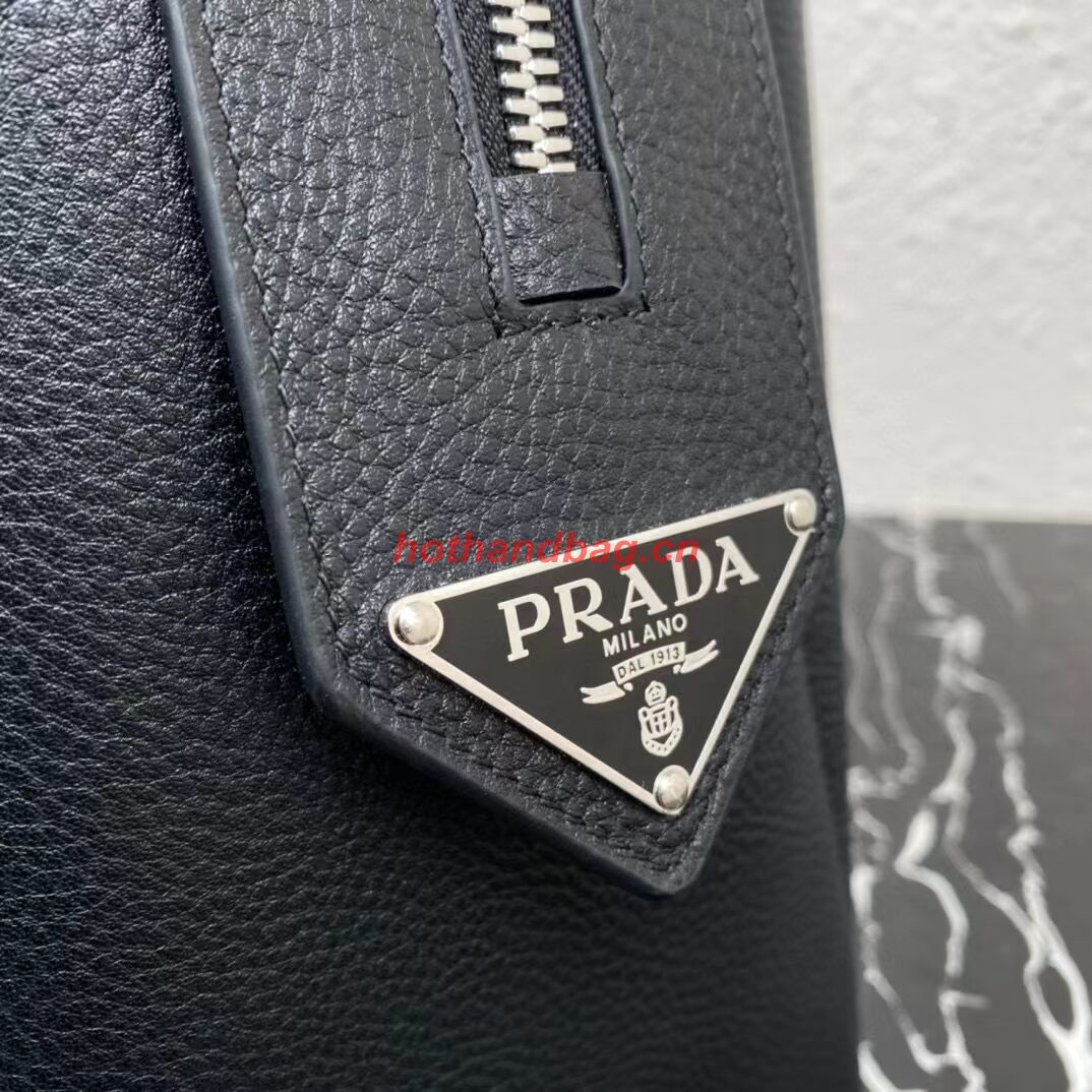 Prada leather tote bag with 2NV995 black Prada leather tote bag with 2NV995 black