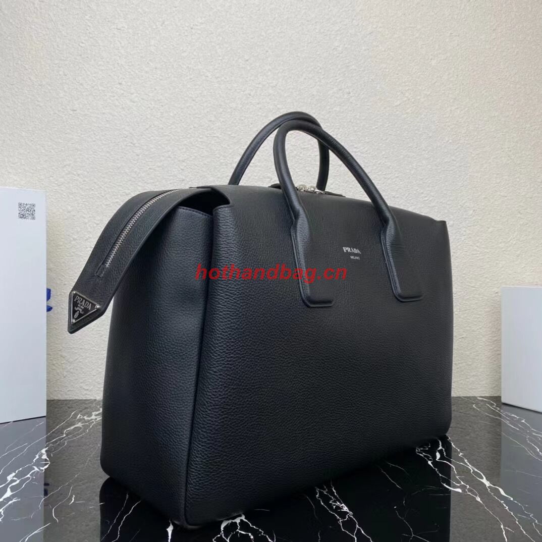 Prada leather tote bag with 2NV995 black Prada leather tote bag with 2NV995 black
