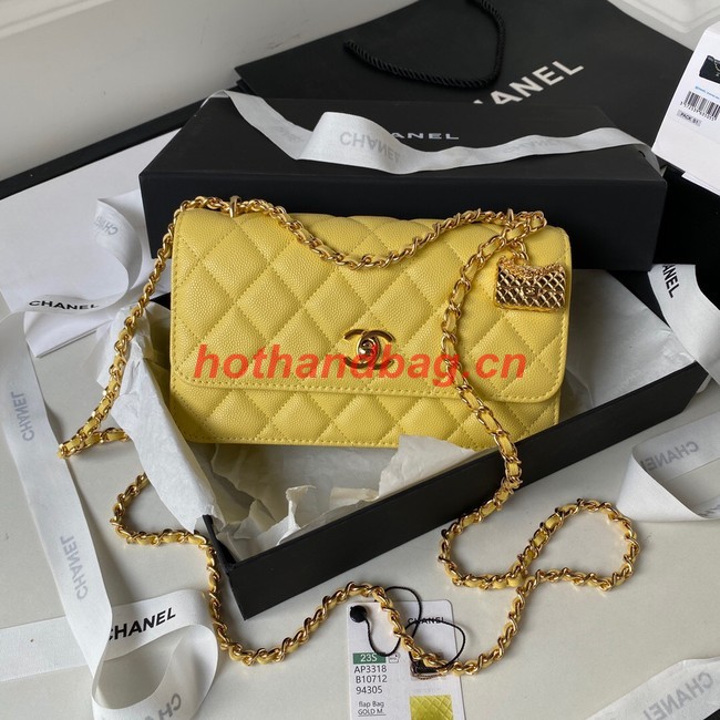 CHANEL WALLET ON CHAIN AP3318 yellow