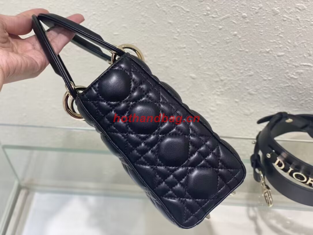 SMALL LADY DIOR MY ABCDIOR BAG Cannage Lambskin M0538ONG black SMALL LADY DIOR MY ABCDIOR BAG Cannage Lambskin M0538ONG black