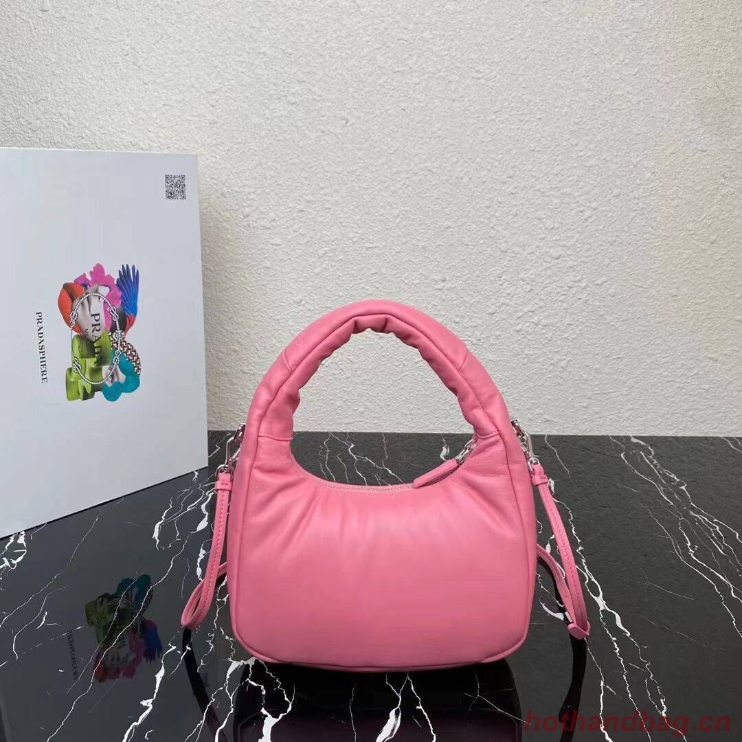 Prada Soft padded nappa leather mini-bag 1BA384 pink Prada Soft padded nappa leather mini-bag 1BA384 pink