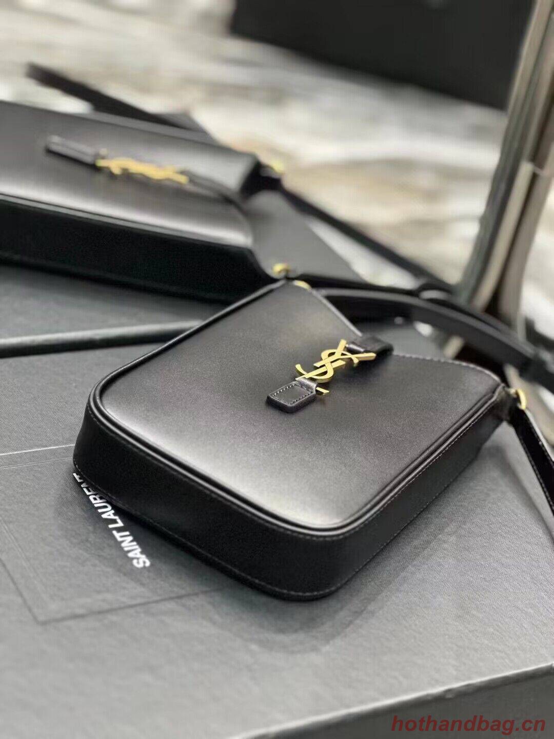 SAINT LAURENT LE 5 A 7 MINI VERTICAL IN SHINY LEATHER 7352142 black SAINT LAURENT LE 5 A 7 MINI VERTICAL IN SHINY LEATHER 7352142 black