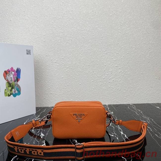 Prada Leather shoulder bag 1BH192 orange
