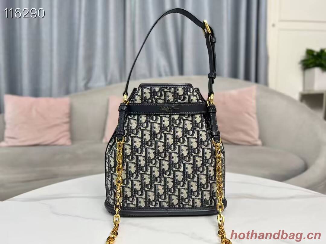 MEDIUM CEST DIOR BAG Blue Dior Oblique Jacquard M2271UTZQ