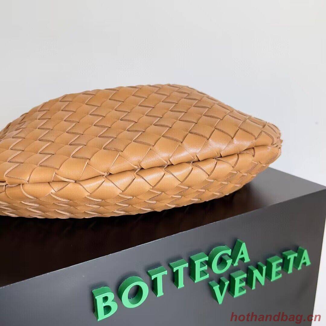 Bottega Veneta Sardine Intrecciato Gold Hardware Handle Bag 716082 Brown