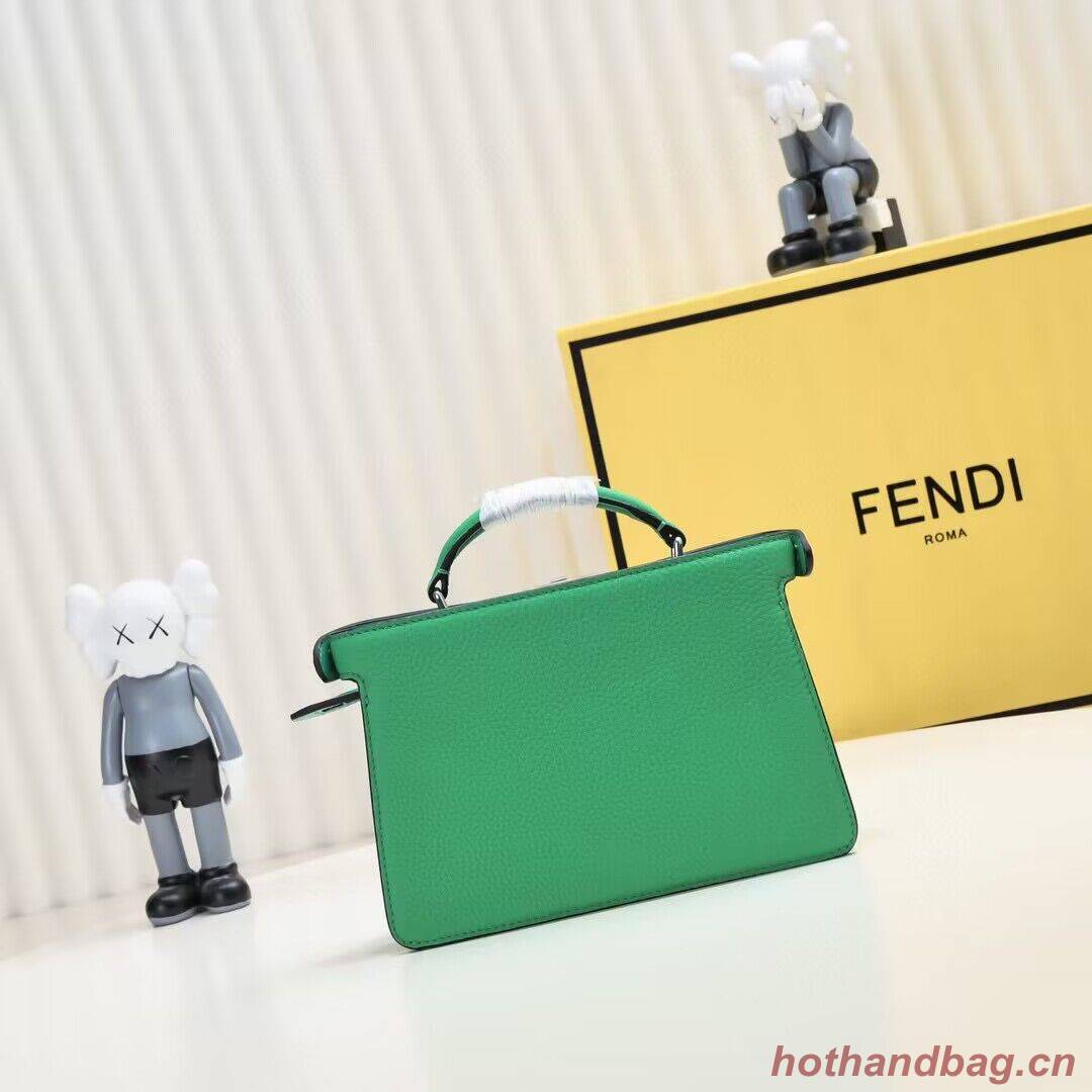 Fendi Peekaboo ISeeU XCross Small Original Leather Bag 2317 Green Fendi Peekaboo ISeeU XCross Small Original Leather Bag 2317 Green