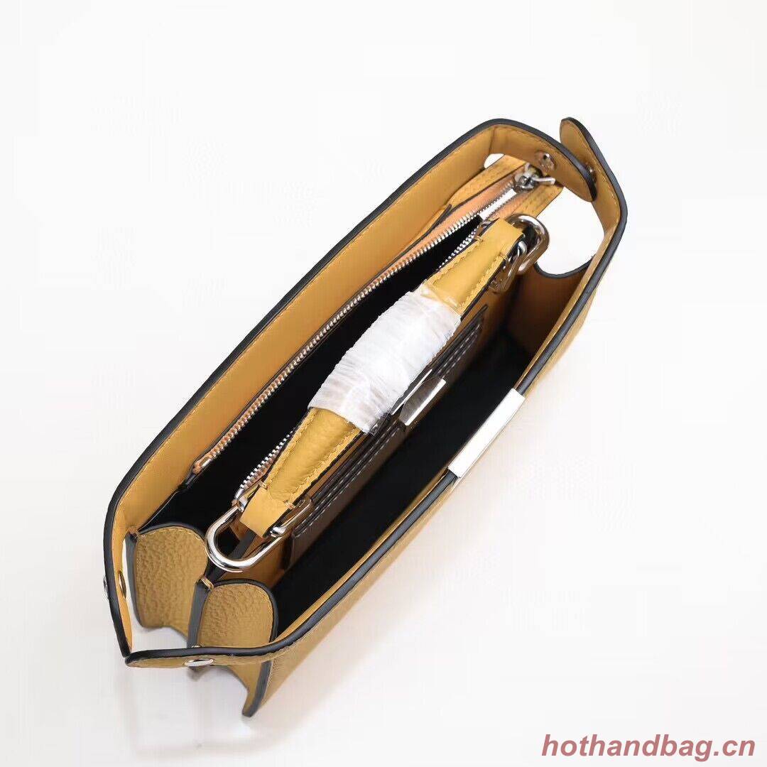 Fendi Peekaboo ISeeU XCross Small Original Leather Bag 2317 Yellow Fendi Peekaboo ISeeU XCross Small Original Leather Bag 2317 Yellow