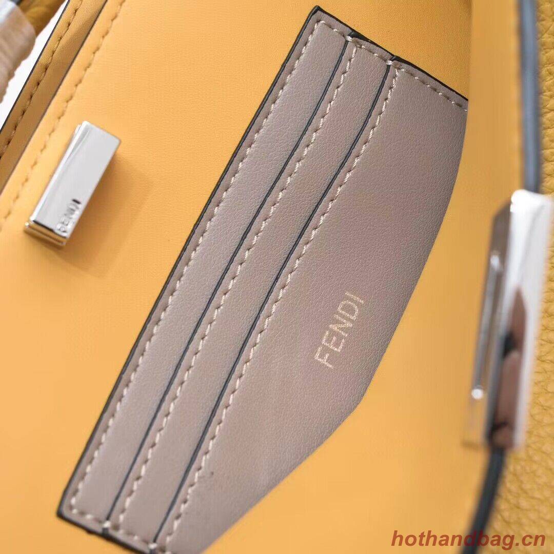 Fendi Peekaboo ISeeU XCross Small Original Leather Bag 2317 Yellow Fendi Peekaboo ISeeU XCross Small Original Leather Bag 2317 Yellow