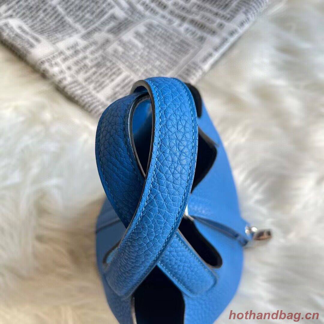 Hermes Mini Picotin 14 Lock Bags Original Togo Leather PL5302 Blue Hermes Mini Picotin 14 Lock Bags Original Togo Leather PL5302 Blue