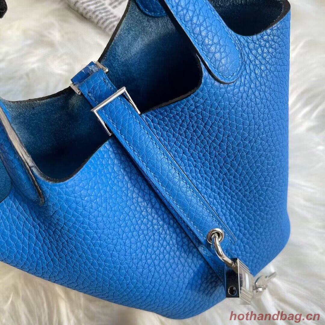 Hermes Mini Picotin 14 Lock Bags Original Togo Leather PL5302 Blue Hermes Mini Picotin 14 Lock Bags Original Togo Leather PL5302 Blue