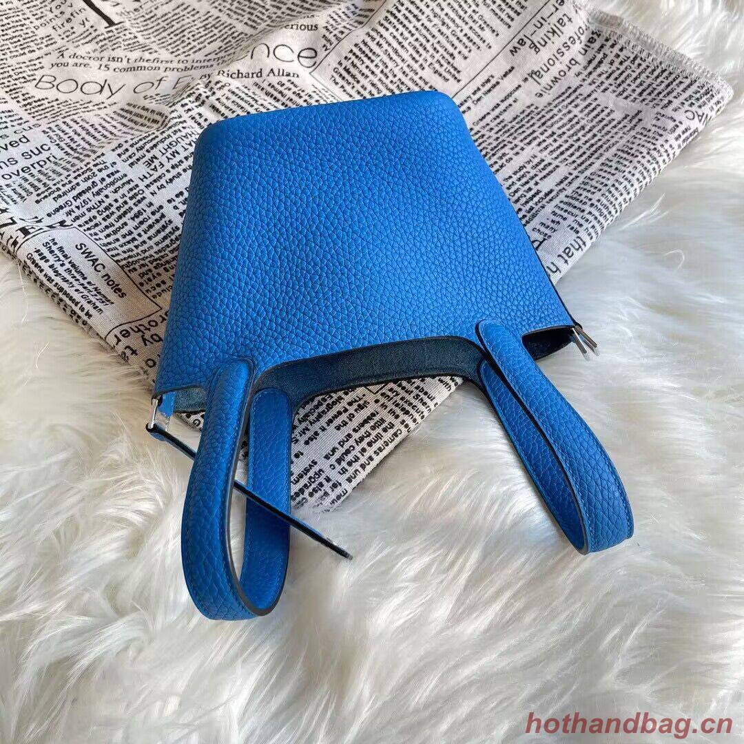 Hermes Mini Picotin 14 Lock Bags Original Togo Leather PL5302 Blue Hermes Mini Picotin 14 Lock Bags Original Togo Leather PL5302 Blue