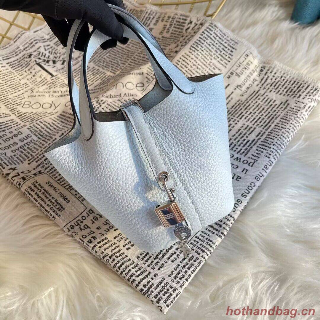 Hermes Mini Picotin 14 Lock Bags Original Togo Leather PL5302 White