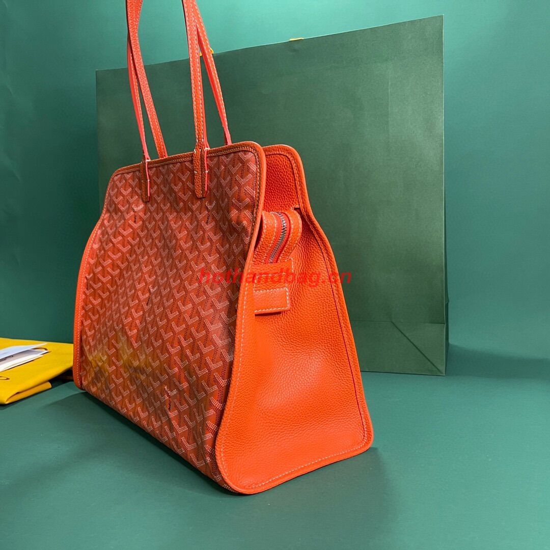 Goyard Hardy 2 Original Calfskin Leather Pet Bag 20299 Orange Goyard Hardy 2 Original Calfskin Leather Pet Bag 20299 Orange