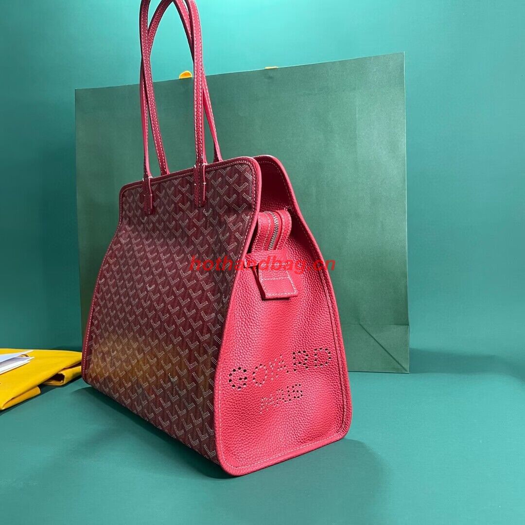 Goyard Hardy 2 Original Calfskin Leather Pet Bag 20299 Red Goyard Hardy 2 Original Calfskin Leather Pet Bag 20299 Red