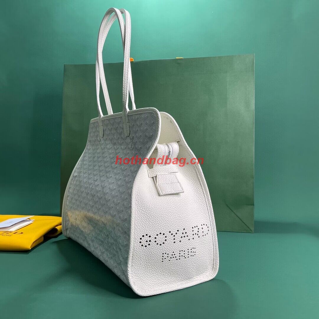 Goyard Hardy 2 Original Calfskin Leather Pet Bag 20299 White Goyard Hardy 2 Original Calfskin Leather Pet Bag 20299 White