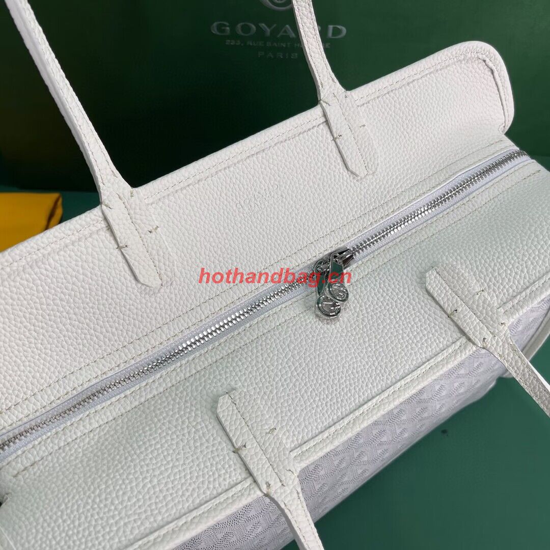 Goyard Hardy 2 Original Calfskin Leather Pet Bag 20299 White Goyard Hardy 2 Original Calfskin Leather Pet Bag 20299 White