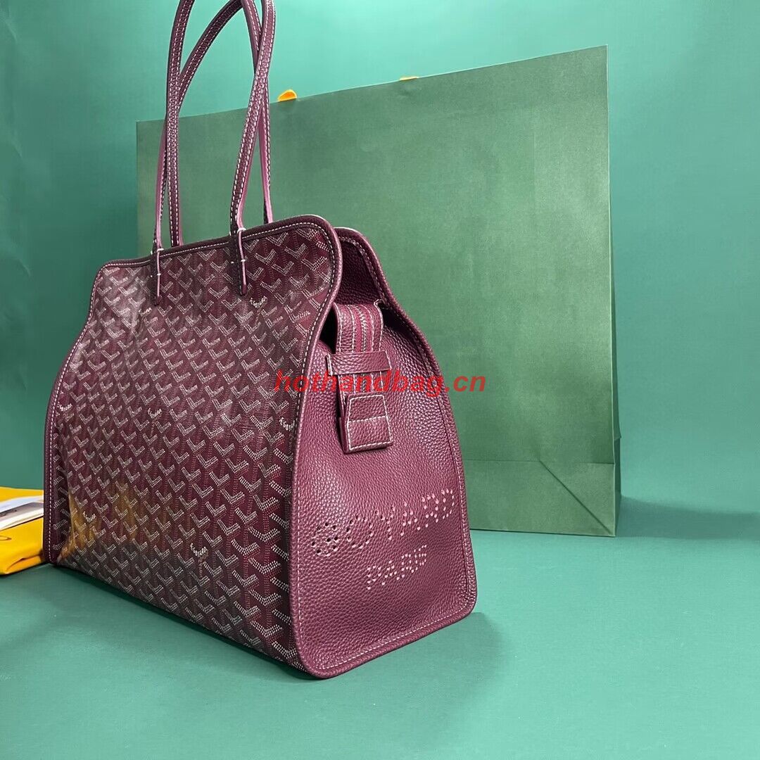 Goyard Hardy 2 Original Calfskin Leather Pet Bag 20299 Wine Goyard Hardy 2 Original Calfskin Leather Pet Bag 20299 Wine