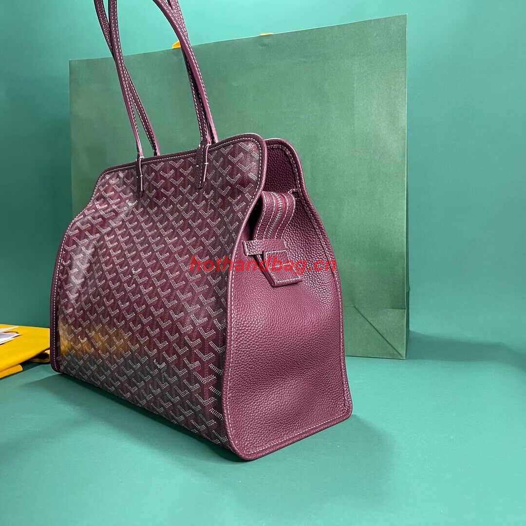 Goyard Hardy 2 Original Calfskin Leather Pet Bag 20299 Wine Goyard Hardy 2 Original Calfskin Leather Pet Bag 20299 Wine