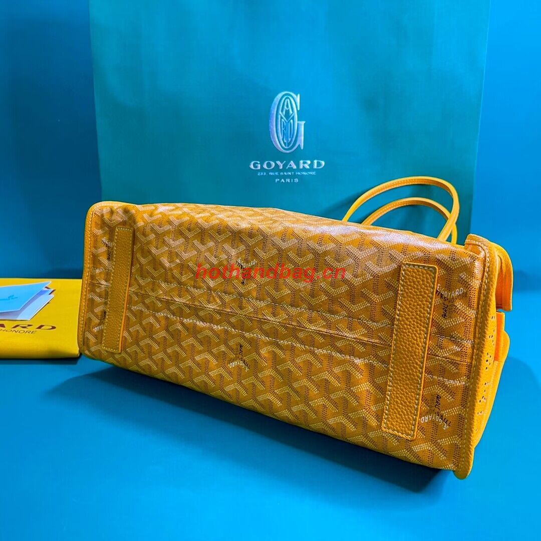 Goyard Hardy 2 Original Calfskin Leather Pet Bag 20299 Yellow Goyard Hardy 2 Original Calfskin Leather Pet Bag 20299 Yellow