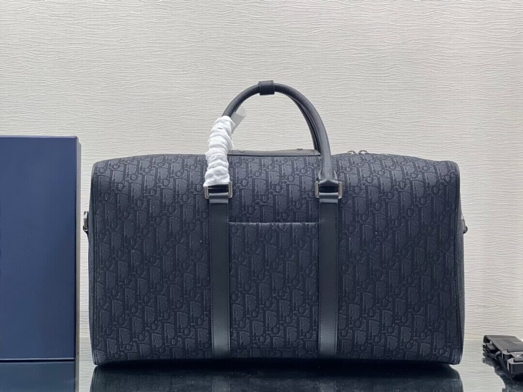 Dior Lighot 50 Oblique Jacquard Bag 727762 Black Dior Lighot 50 Oblique Jacquard Bag 727762 Black