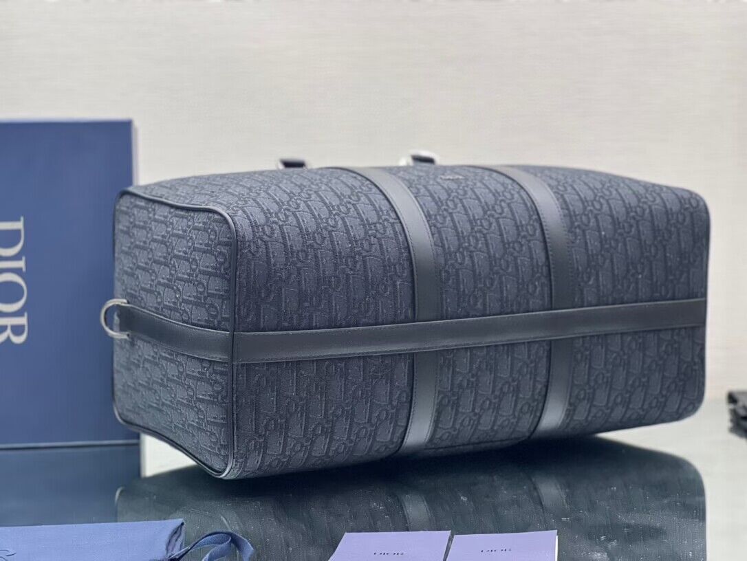 Dior Lighot 50 Oblique Jacquard Bag 727762 Black Dior Lighot 50 Oblique Jacquard Bag 727762 Black