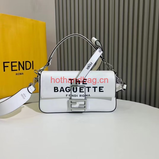 Fendi small smooth leather bag F1996 white