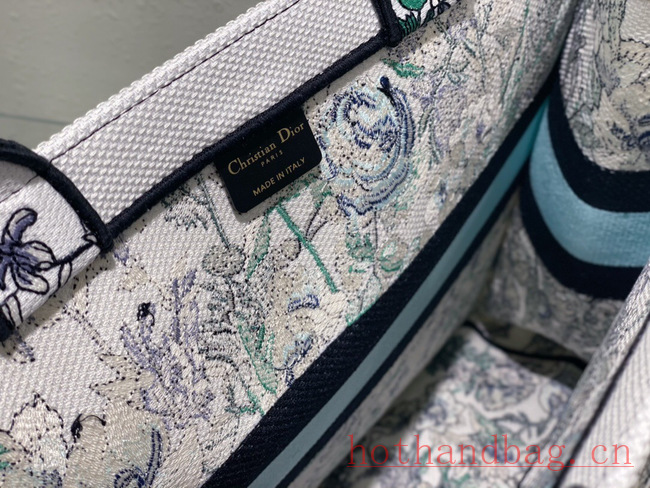 LARGE DIOR BOOK TOTE Multicolor Florilegio Embroidery M1286ZEMF-2 LARGE DIOR BOOK TOTE Multicolor Florilegio Embroidery M1286ZEMF-2