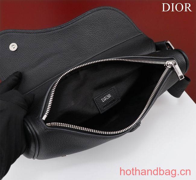 Dior Essentials SADDLE BAG Grained Calfskin 1ADPO093B black&white Dior Essentials SADDLE BAG Grained Calfskin 1ADPO093B black&white